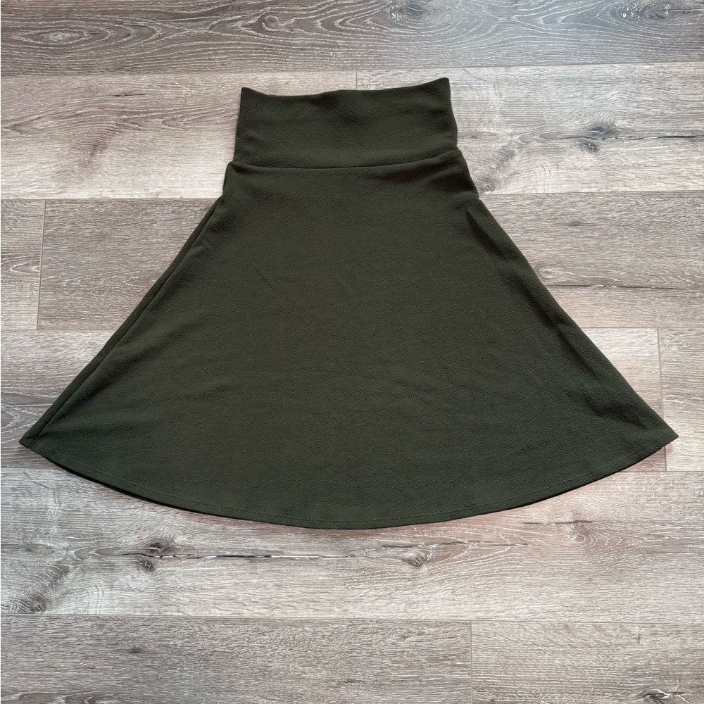 LuLaRoe Green Midi A-Line Skirt